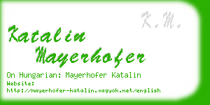 katalin mayerhofer business card